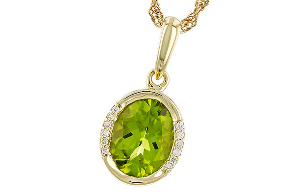 F292-22520: NECKLACE 1.72 TW PERIDOT 1.75 TGW (9x7 PER)