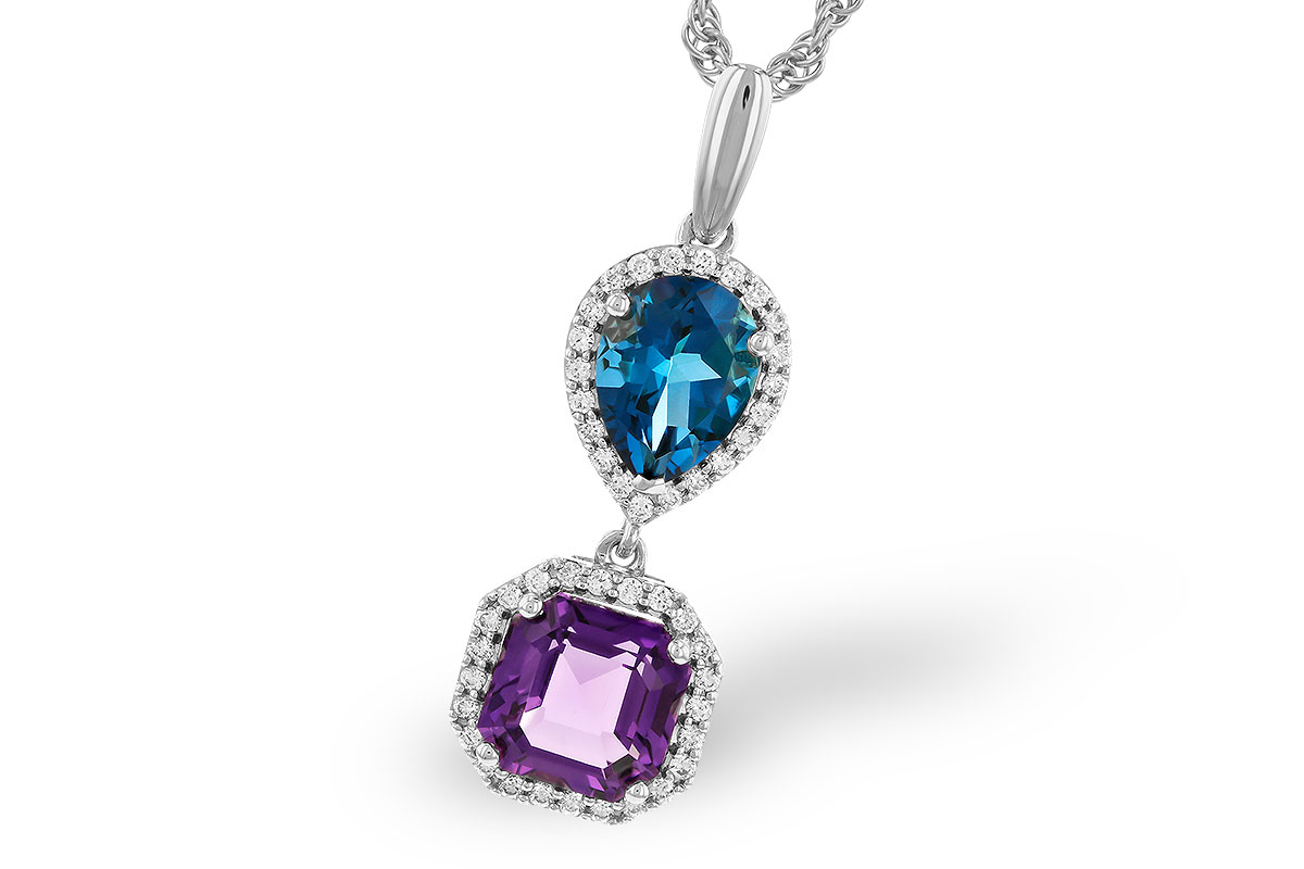 F292-23393: NECKLACE 2.50 SEMI-PREC (AMY,LBT) 2.66 TGW