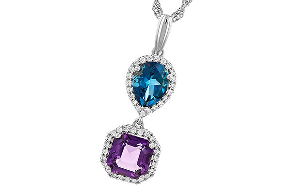 F292-23393: NECKLACE 2.50 SEMI-PREC (AMY,LBT) 2.66 TGW
