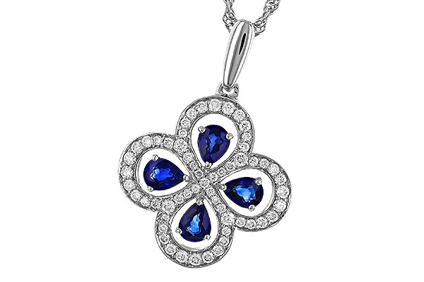 F293-11584: NECKLACE .68 SAPPHIRE TW .96 TGW