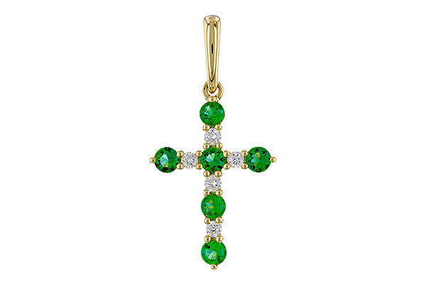F293-11593: PENDANT .27 TW EMERALD .35 TGW