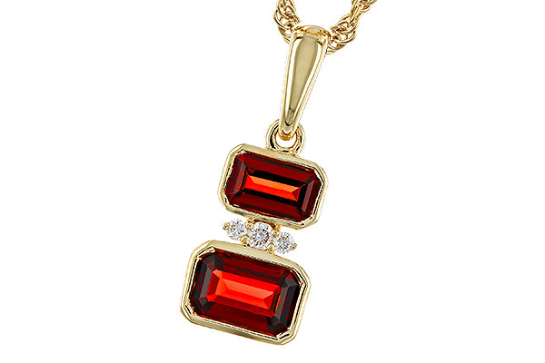 F293-11602: NECK .98 TW GARNET 1.01 TGW
