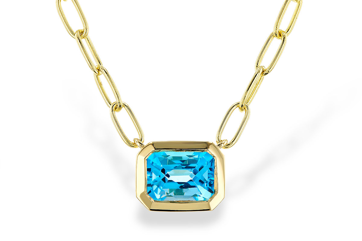 F293-15256: NECKLACE 1.20 SWISS BLUE TOPAZ (18")