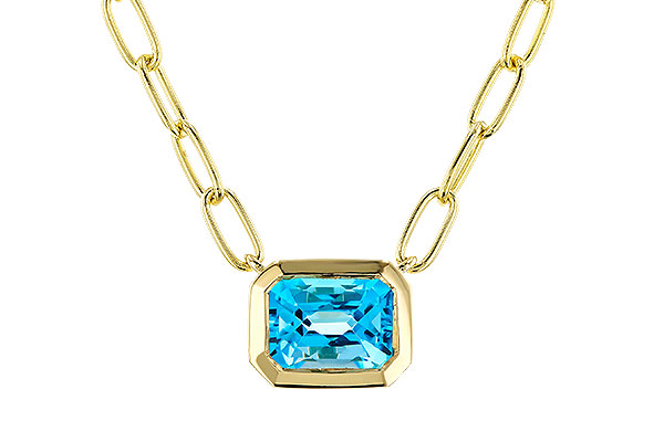F293-15256: NECKLACE 1.20 SWISS BLUE TOPAZ (18")