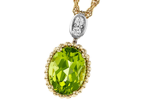 F293-17065: NECKLACE 1.22 PERIDOT 1.25 TGW (8x6MM OV)