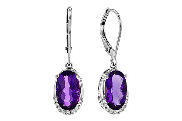F293-17084: EARRINGS 2.70 TW AMETHYST 2.78 TGW (10x6MM OV)