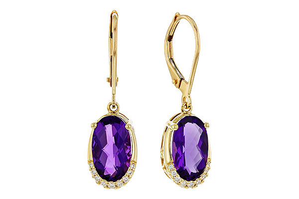 F293-17084: EARRINGS 2.70 TW AMETHYST 2.78 TGW (10x6MM OV)