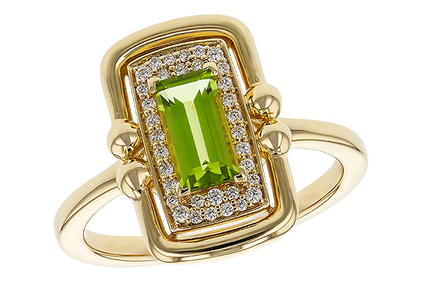 F293-17920: LDS RG .72 PERIDOT .84 TGW (8x4MM PER)