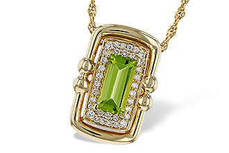 F293-17938: NECKLACE .72 PERIDOT .84 TGW (8x4MM PER)