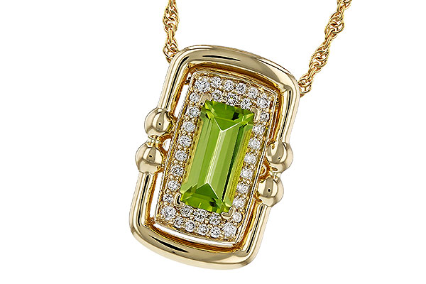 F293-17938: NECKLACE .72 PERIDOT .84 TGW (8x4MM PER)