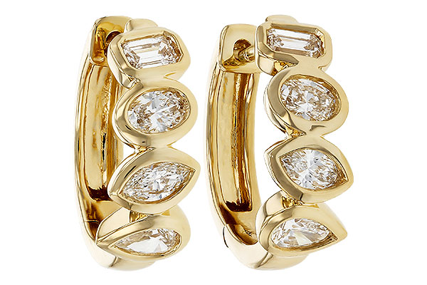 F294-00638: EARRINGS .68 TW FANCY CUT DIAS