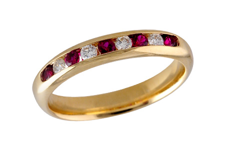 G111-28829: LDS WED RG .22 RUBY .38 TGW