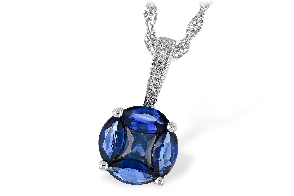 G206-81574: NECKLACE .75 SAPPHIRE .77 TGW