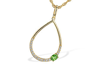 G208-62502: NECK .17 GREEN GARNET .26 TGW