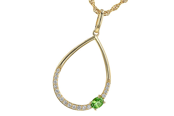 G208-62502: NECK .17 GREEN GARNET .26 TGW
