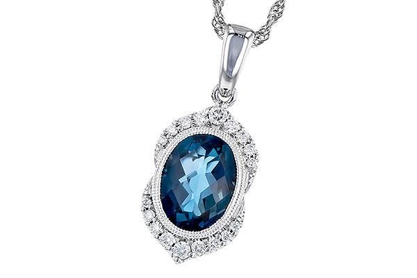 G291-36156: NECK 1.96 LONDON BLUE TOPAZ 2.10 TGW