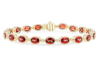 G292-20693: BRACELET 9.22 TW GARNET 9.26 TGW