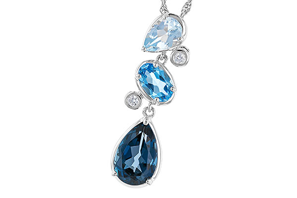 G292-21620: NECK 1.99 TW BLUE TOPAZ 2.02 TGW