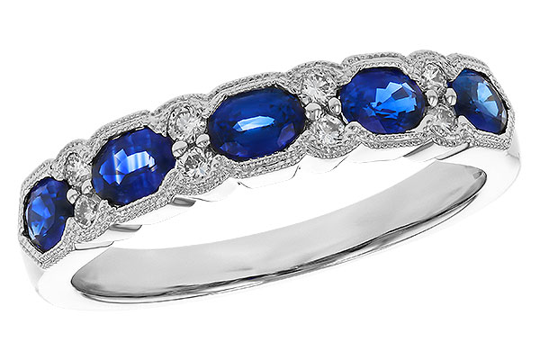 G292-24311: LDS WED RG .92 SAPPHIRE 1.04 TGW (4x3MM SAPP)