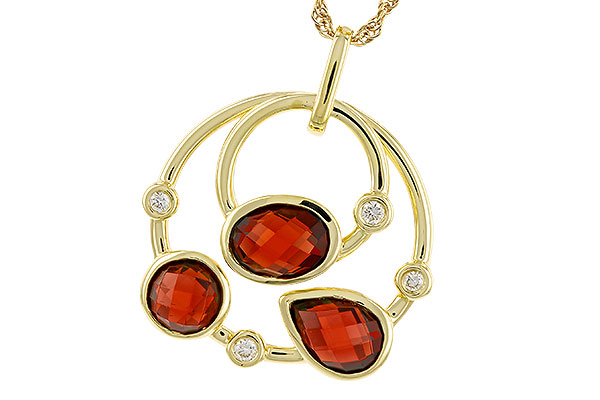 G293-09738: NECKLACE 2.88 GARNET 2.94 TGW