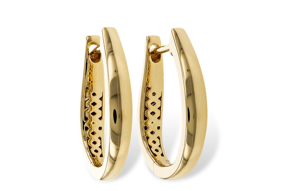 G293-15256: GOLD EARRINGS (17MM)