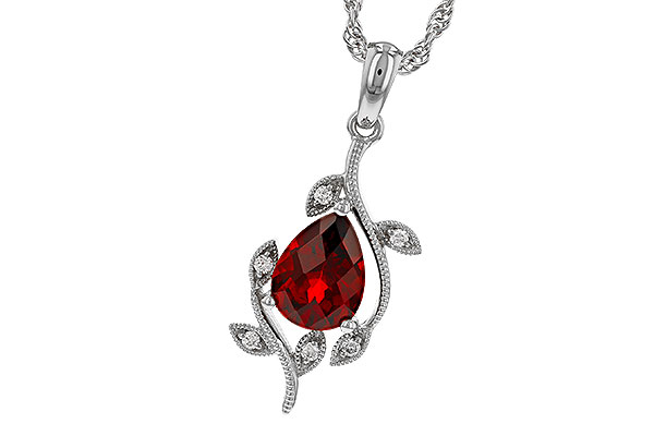 G293-16111: NECKLACE 1.34 GARNET 1.39 TGW (8X6MM GAR)