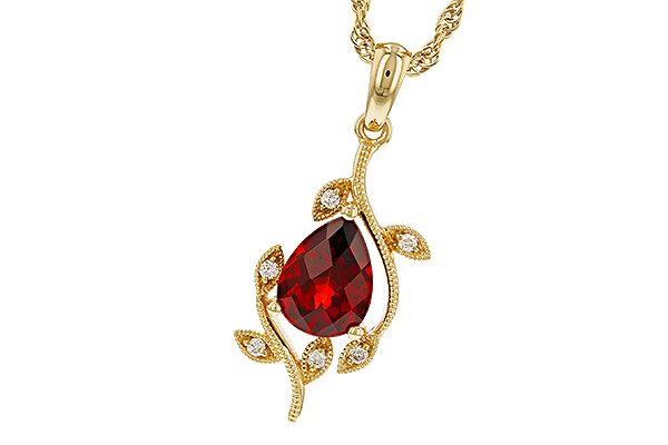 G293-16111: NECKLACE 1.34 GARNET 1.39 TGW (8X6MM GAR)