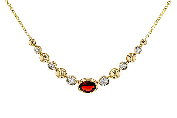 G293-17029: NECKLACE .88 GARNET 1.00 TGW (17")