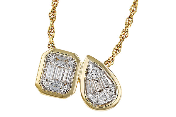 G293-17056: NECKLACE .17 BAG .25 TW