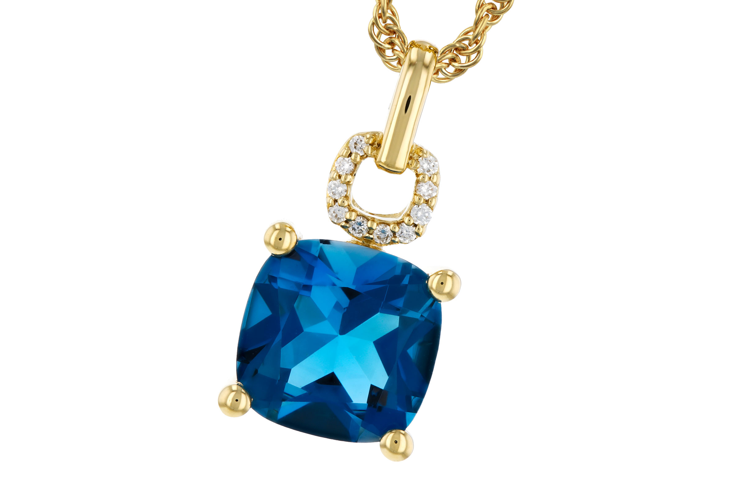 G294-02493: NECK 2.16 LONDON BLUE TOPAZ 2.18 TGW (8MM LBT)