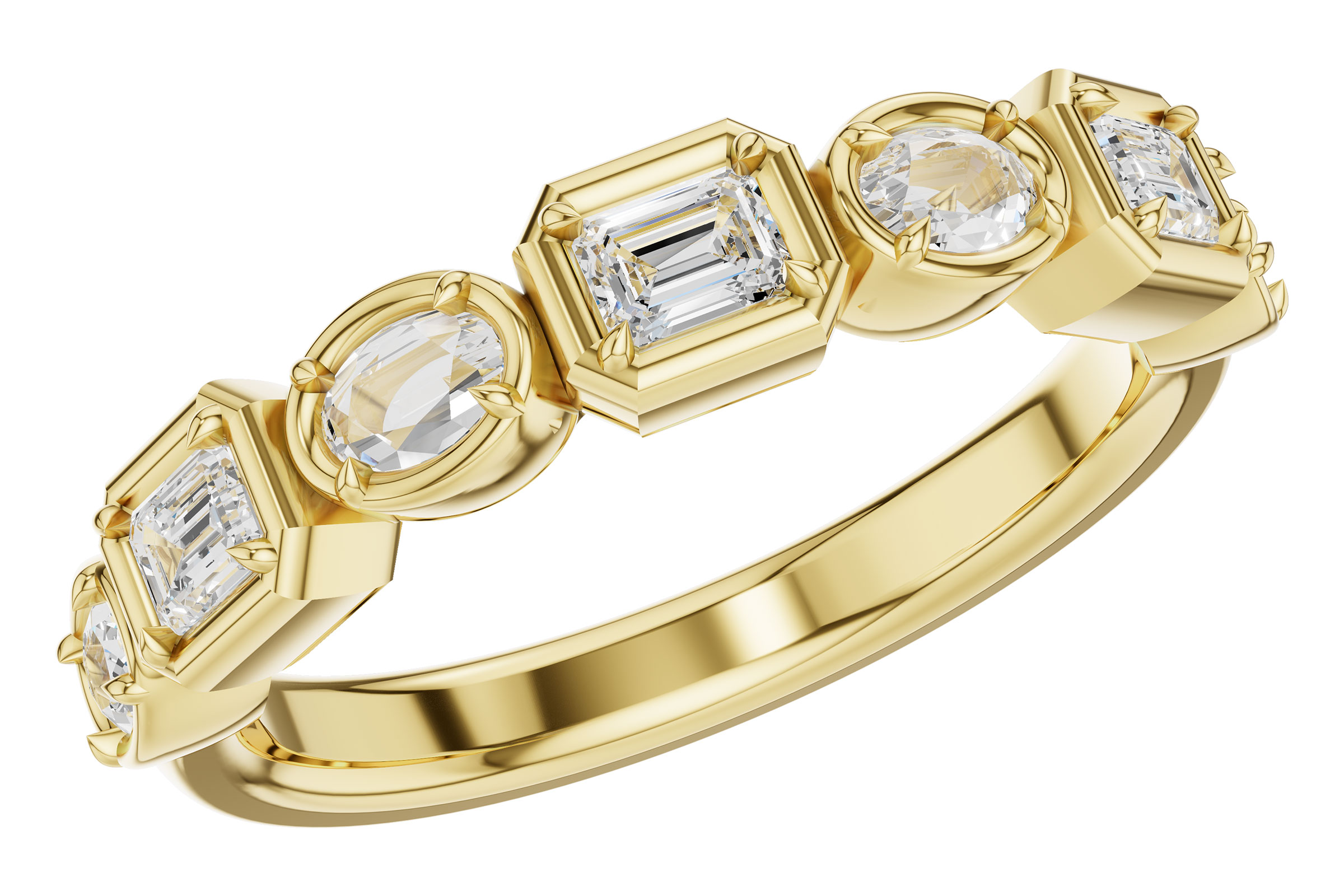 G294-02529: LDS DIA WED RG .55 TW FANCY CUT DIAS