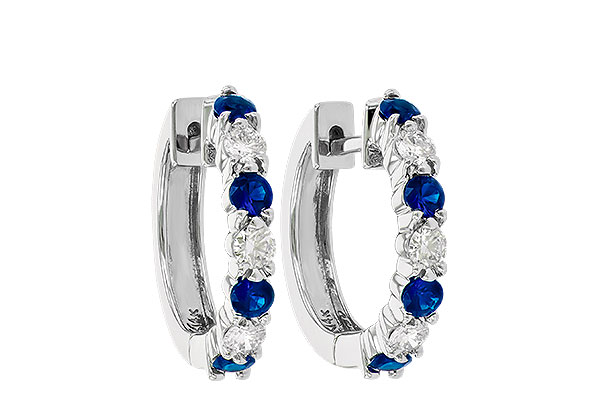 H019-48838: EARRINGS .64 SAPP 1.05 TGW