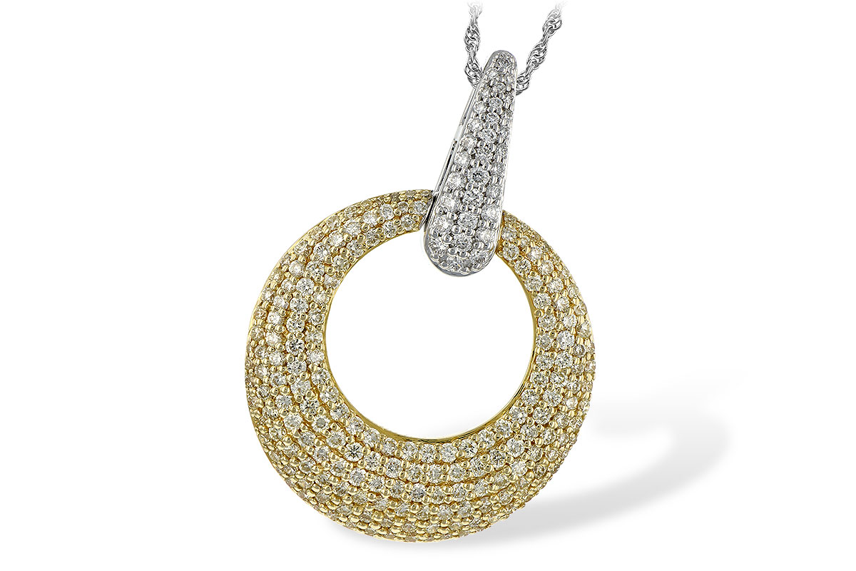 H207-67074: NECK 1.64 YELLOW DIAS 1.90 TW