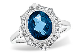 H208-62465: LDS RG 3.00 LONDON BLUE TOPAZ 3.16 TGW