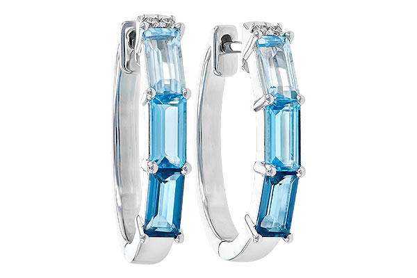 H291-30683: EARR 2.51 BLUE TOPAZ 2.55 TGW