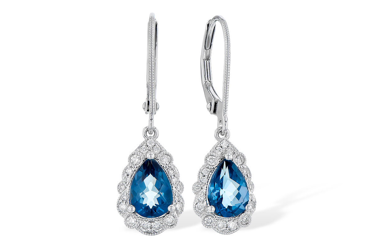 H291-35265: EARR 1.48 TW LONDON BLUE TOPAZ 1.63 TGW