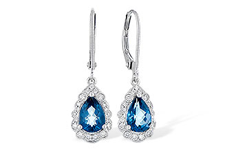 H291-35265: EARR 1.48 TW LONDON BLUE TOPAZ 1.63 TGW