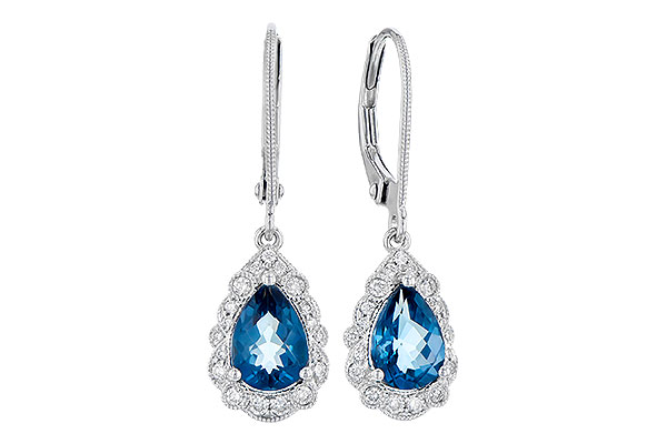 H291-35265: EARR 1.48 TW LONDON BLUE TOPAZ 1.63 TGW