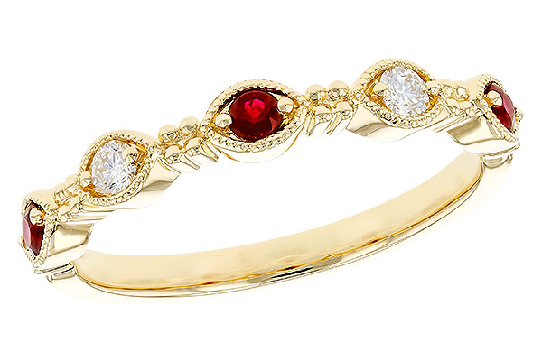 H292-20720: LDS WED RG .14 TW RUBY .23 TGW