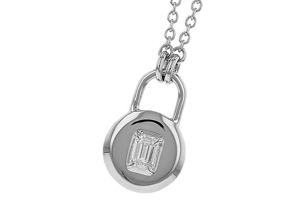 H292-25229: NECKLACE .19 EMERALD CUT (18")