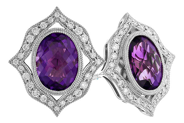 H292-25247: EARR 2.12 TW AMETHYST 2.36 TGW (8x6 MM AMY)