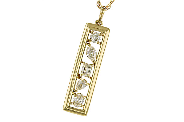 H292-27020: NECKLACE .85 TW FANCY CUT DIAMONDS