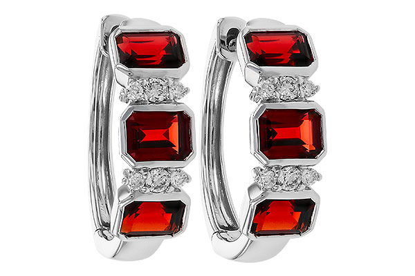 H293-11602: EARRING 1.50 TW GARNET 1.61 TGW