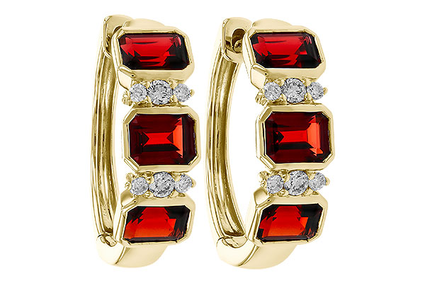H293-11602: EARRING 1.50 TW GARNET 1.61 TGW