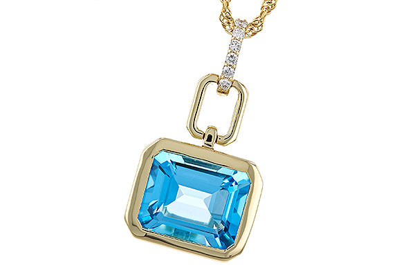 H293-13447: NECKLACE 3.26 BLUE TOPAZ 3.30 TGW (10x8MM BT)