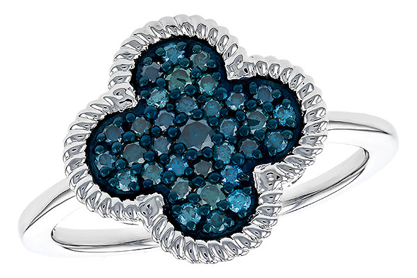 H293-14347: LDS DIA RG .33 TW BLUE DIAMONDS