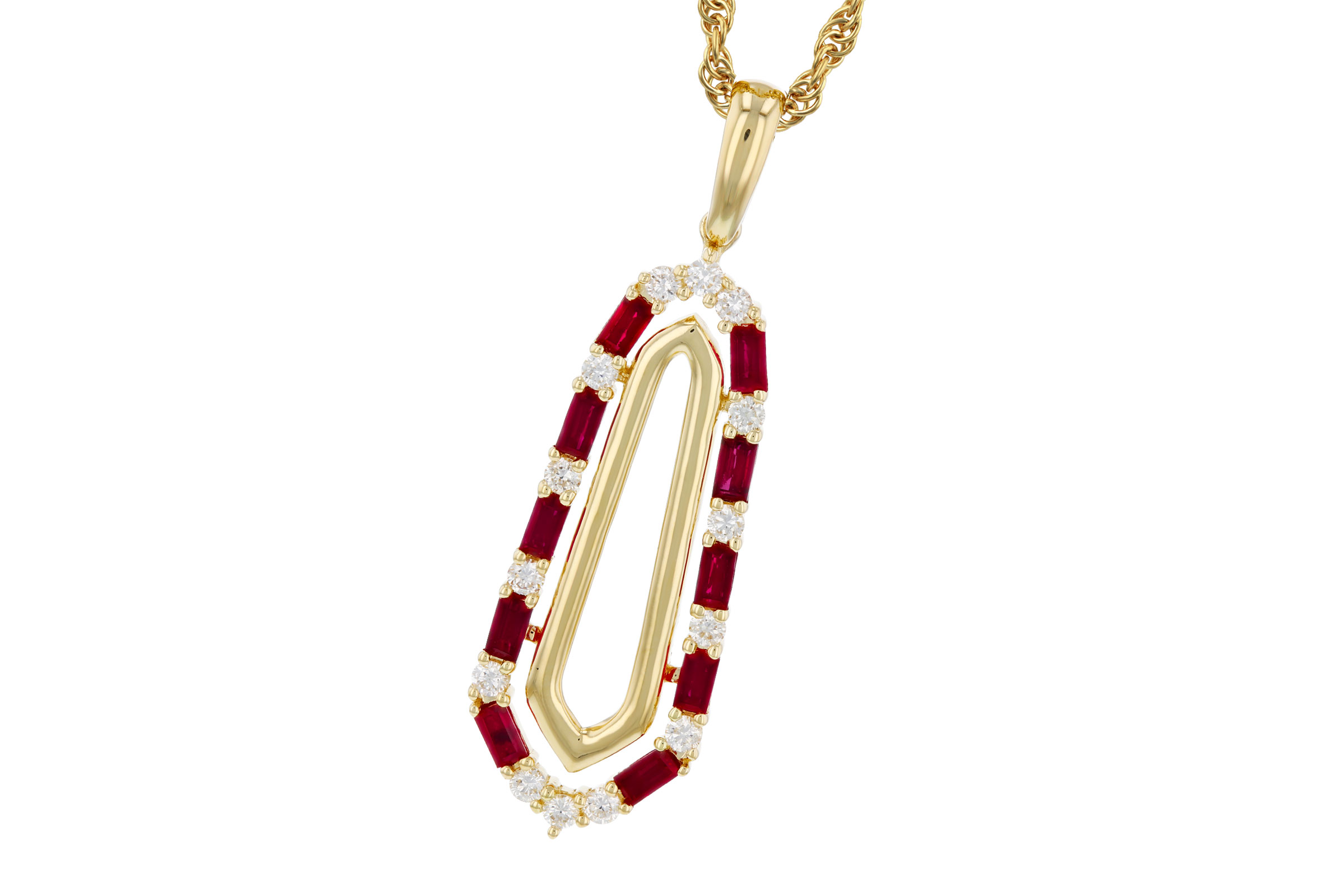 H294-03402: NECKLACE .72 TW RUBY .92 TGW
