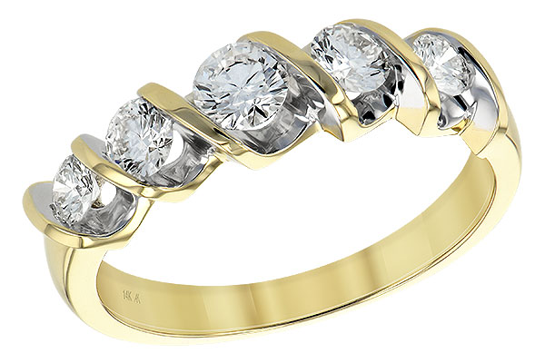 K111-34274: LDS DIA WED RING .75 TW