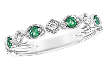 K203-17083: LDS WED RG .15 EMERALD .21 TGW
