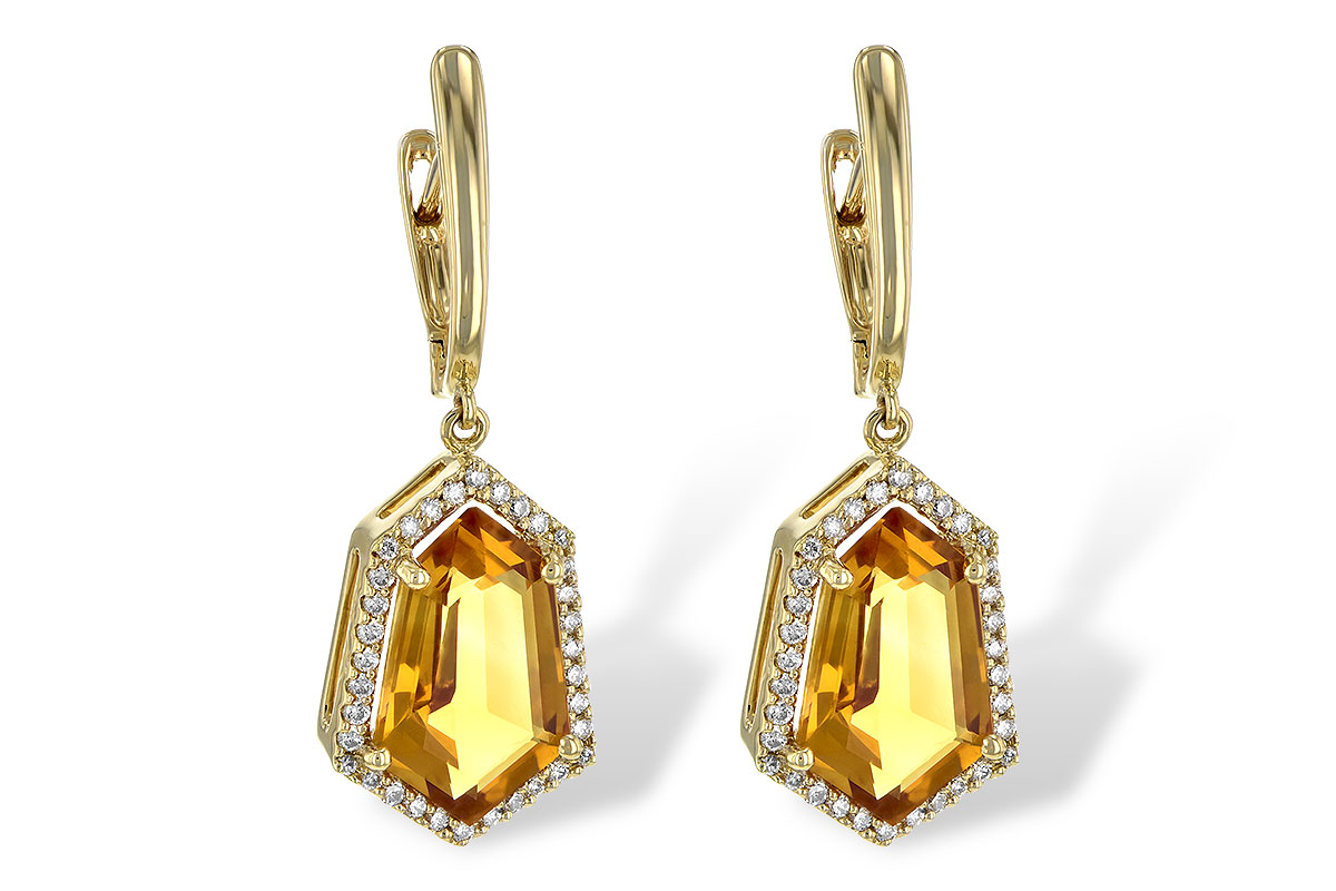 K208-56129: EARR 3.80 TW CITRINE 4.05 TGW